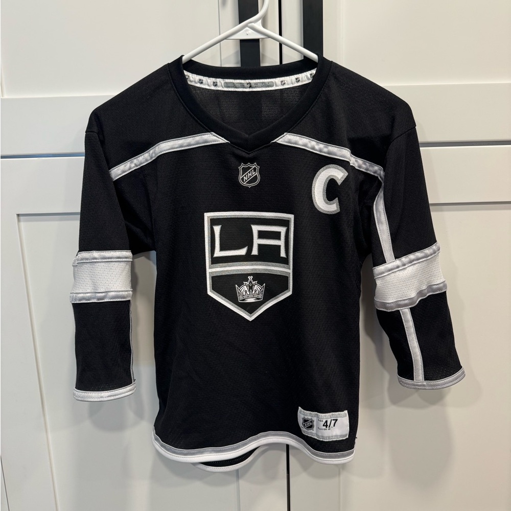 NHL LA Kings Kopitar Black and White Hockey Jersey 4-7 little kids